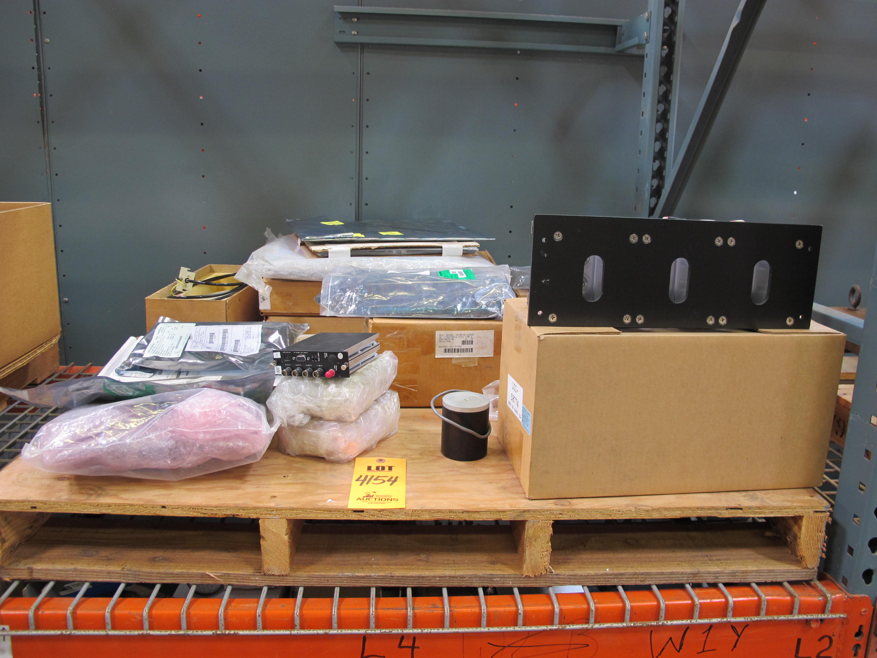 LOT TO INCLUDE: (4) BOARDS, PRINTED CIRCUIT TYPE, ANNUNCIATOR FUNCTION, (3) MODULES, VIDEO TYPE, F/O MODULE VIDEO/DATA TRANSMITTER KIND, (1) ASSEMBLY, RECTIFIER TYPE, BRIDGE ASSY 3 PHASE 90 AMP 800V PIV KIND. ASSEMBLY, RECTIFIER KIND, STL MATERIAL, DC OUTPUT, 3 PHASEFULL WAVE, BRIDGE CONNECTED, SEMI-CONDUCTOR SILICON TYPE, (4) BOARDS, PRINTED CIRCUIT TYPE, DFU-B FUNCTION. CFMS. LOADING & HANDLING FEE $15-4154